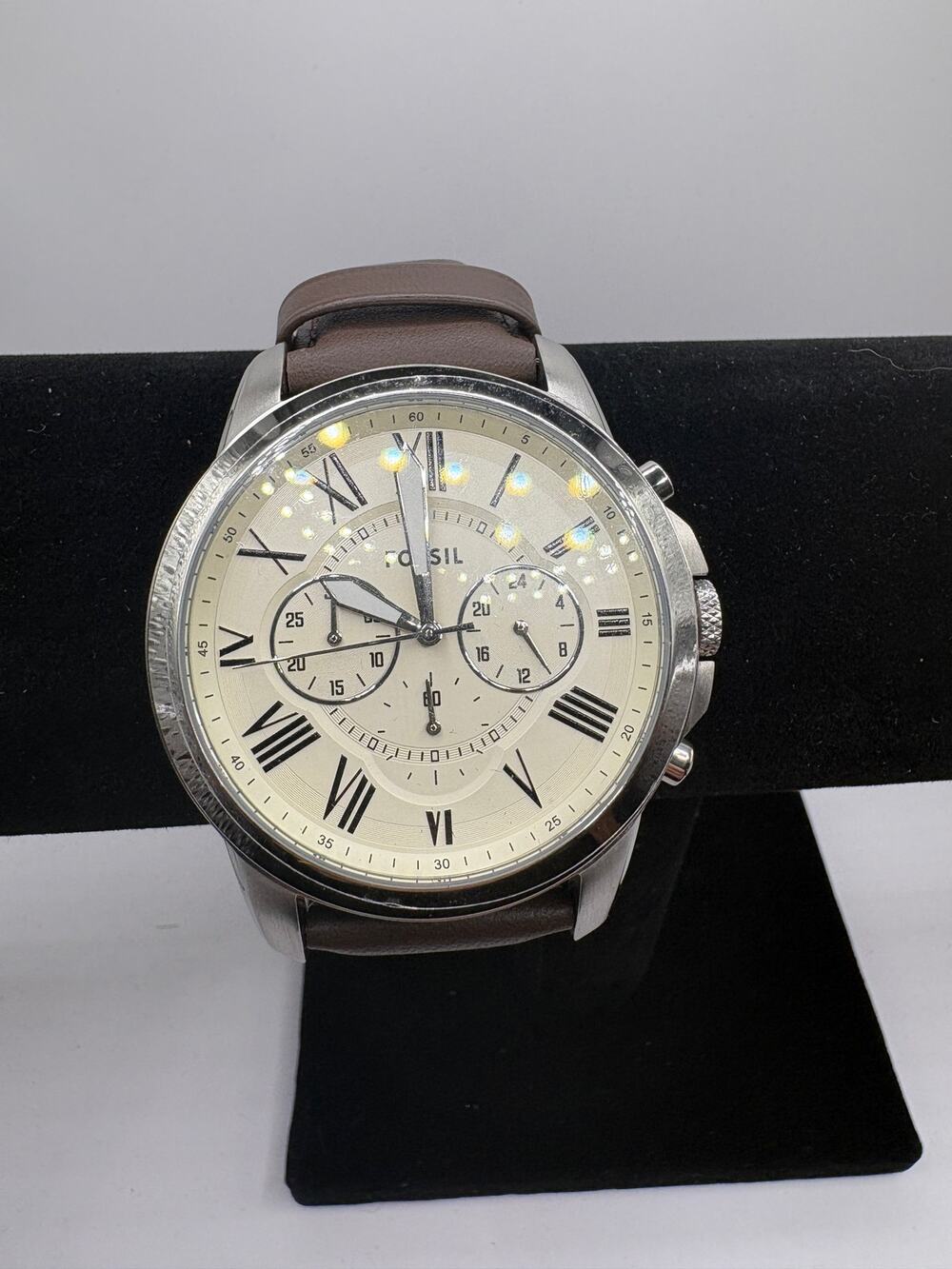 Fossil FS4735 Grant Brown Leather Men's Watch New with Tags